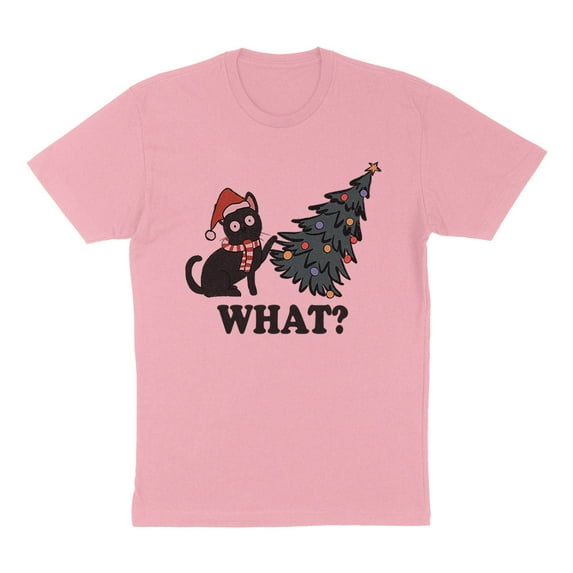 What Christmas Cat Shirt Unisex 3X-Large Pink