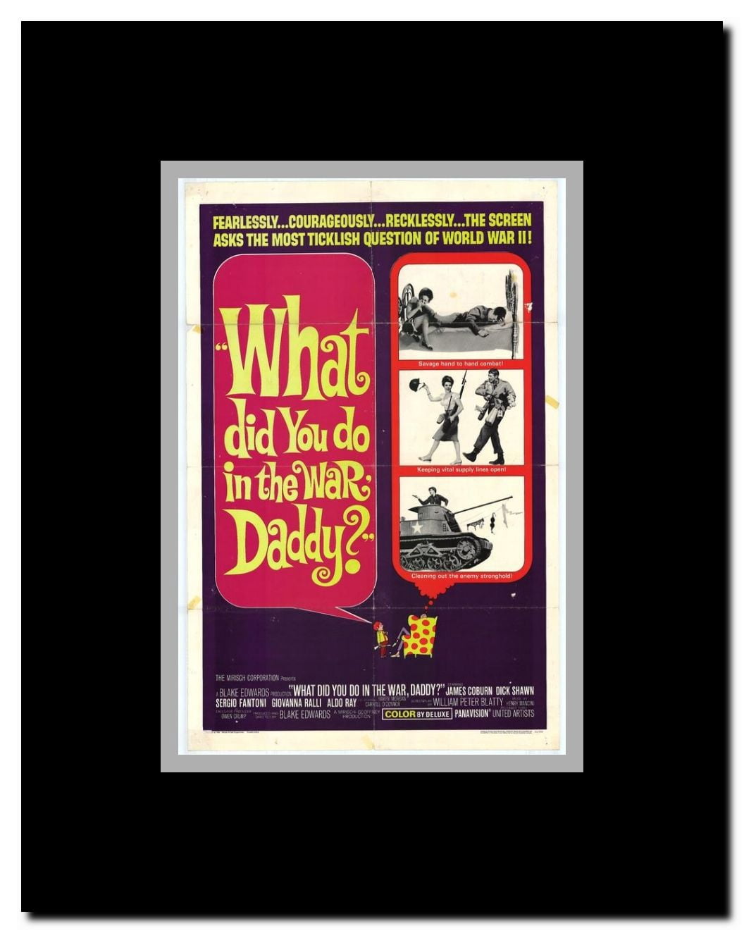What Did You Do in the War Daddy? Framed Movie Poster