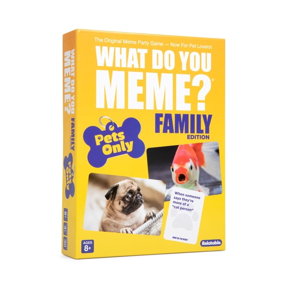 What Do You Meme? Family Pets Only Edition Card Game, Fun Easter Family Game for 3+ Players