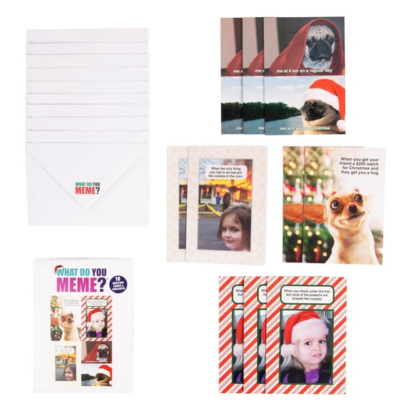 What Do You Meme? Greeting Cards with Envelopes Included, 4.5" x 6.5" (20 Count)