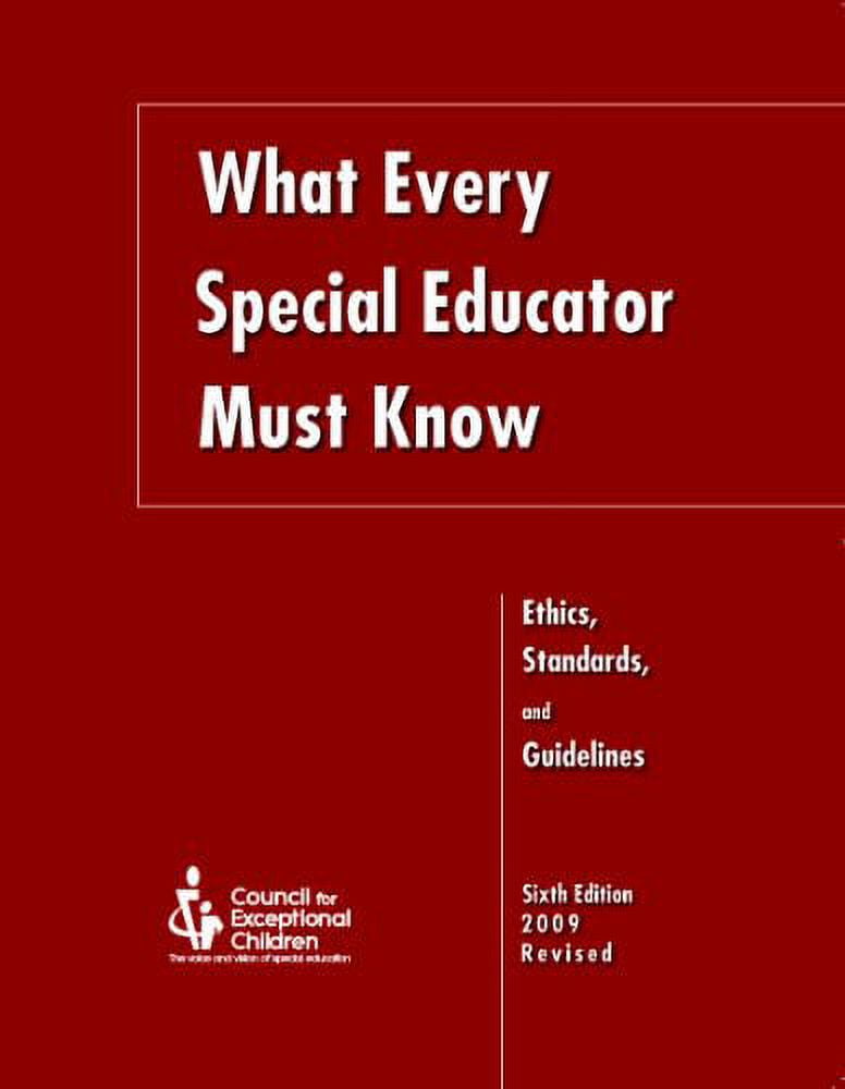 Pre owned what every special educator must know ethics standards and