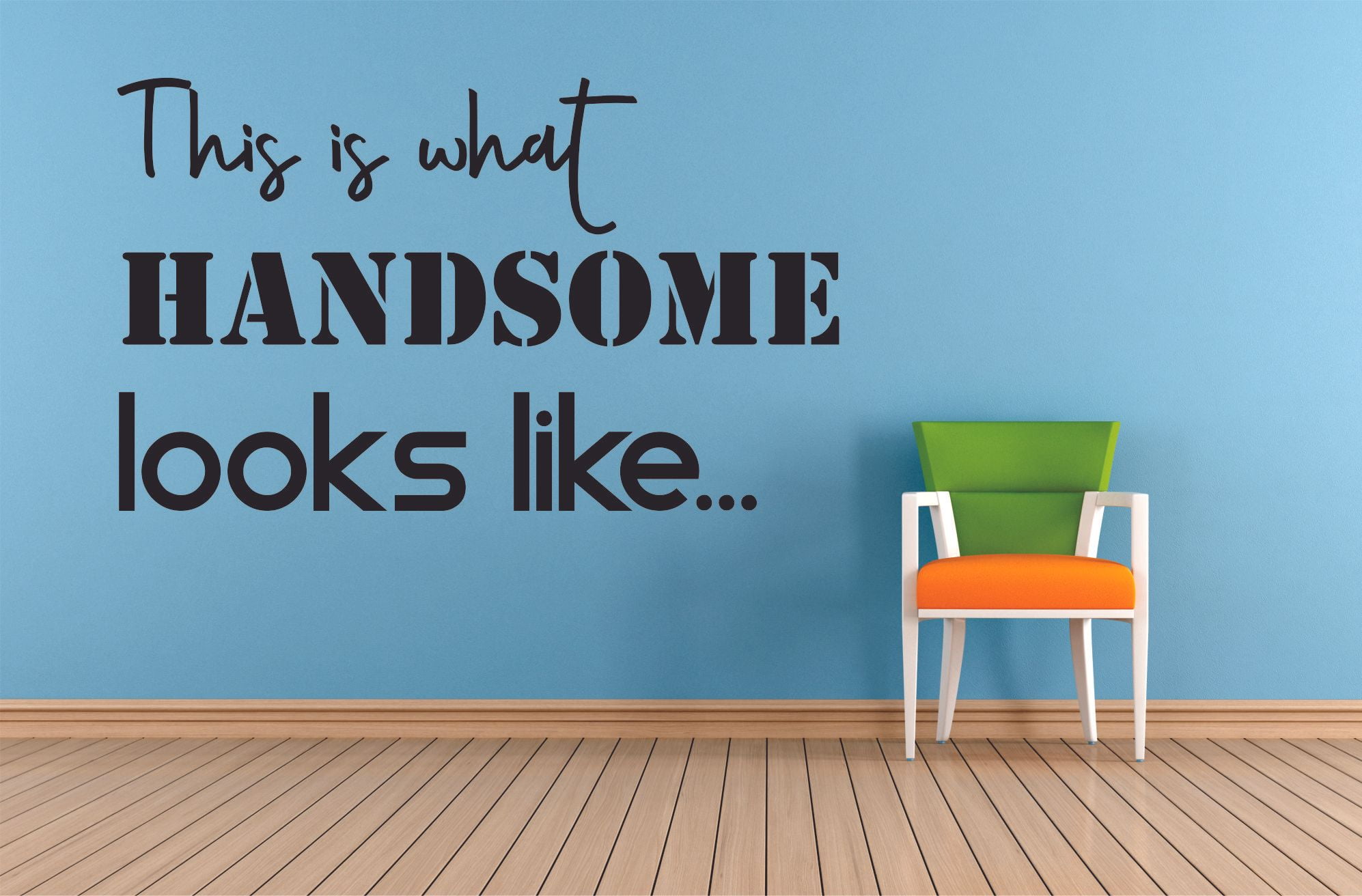 What Handsome Looks Like Kristoff Quote Frozen Cartoon Wall Sticker Art