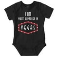 thumbnail image 1 of What Happened In Vegas Funny Cute Romper Boys or Girls Infant Baby Brisco Brands 12M, 1 of 6