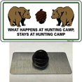 thumbnail image 1 of What Happens At Camp Novelty Metal Hat Pin 1.5" x 0.75" Hat Pin (PIN), 1 of 1