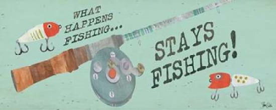 What Happens Fishing?? Canvas Art - Shanni Welsh (10 x 20)