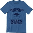 thumbnail image 1 of What Happens In The Box Stays In The Box - Funny Men's T-Shirt, 1 of 4