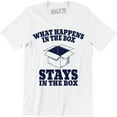 thumbnail image 1 of What Happens In The Box Stays In The Box - Funny Men's T-Shirt, 1 of 4