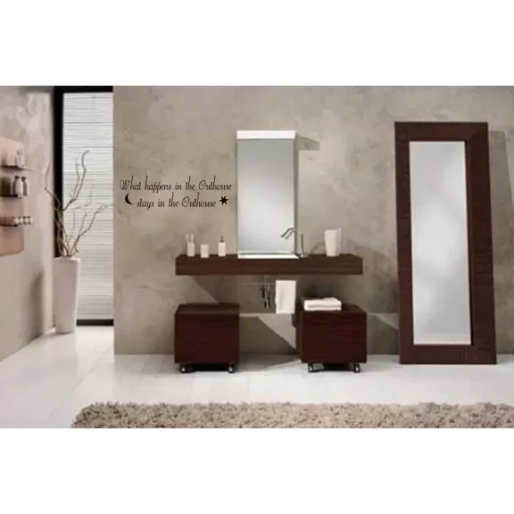 What Happens In The Outhouse Bathroom Vinyl Wall Decal Words Home Decor