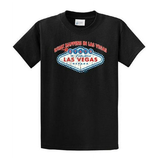 What Happens In Vegas Stays In Vegas Las Vegas T-shirt Funny Vacation Visit Slogan Tee-Black-4Xl