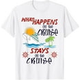 thumbnail image 1 of What Happens On The Cruise Stays On The Cruise anchor T-Shirt, 1 of 4