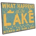 thumbnail image 1 of What Happens at the Lake Stays at the Lake 9"x12" Metal Sign, Wall Decor for Beach House or Coastal Home, 1 of 3