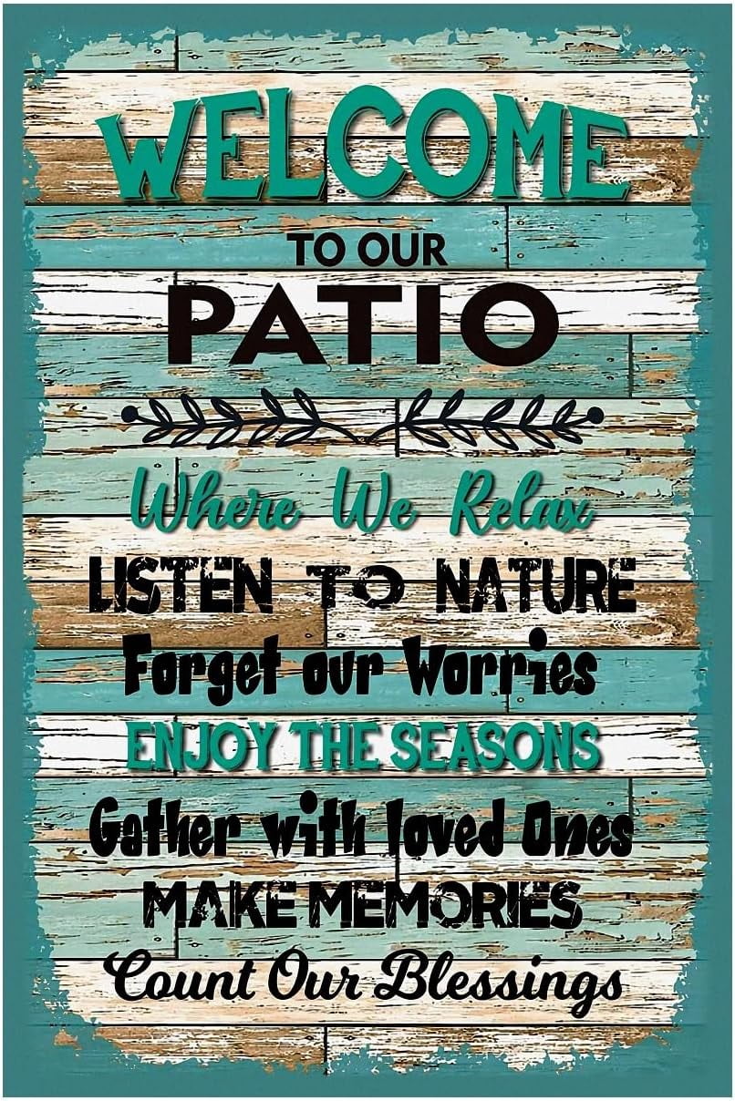 What Happens on the Patio Stays on the Patio, Yard Sign Porch Backyard