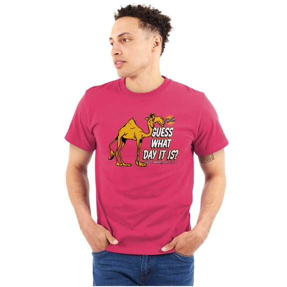 What Hump Day Wednesday Camel Funny Plus Size Crewneck Graphic Tee Shirt Brisco Brands 2X