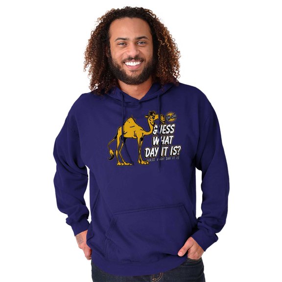What Hump Day Wednesday Camel Funny Unisex Plus Fleece Graphic Hoodie Brisco Brands 3X