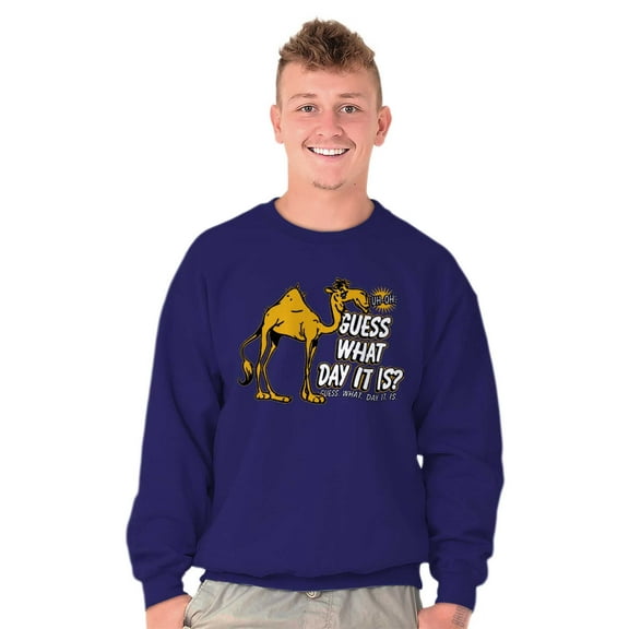 What Hump Day Wednesday Camel Funny Unisex Plus Fleece Graphic Sweatshirt Brisco Brands 2X