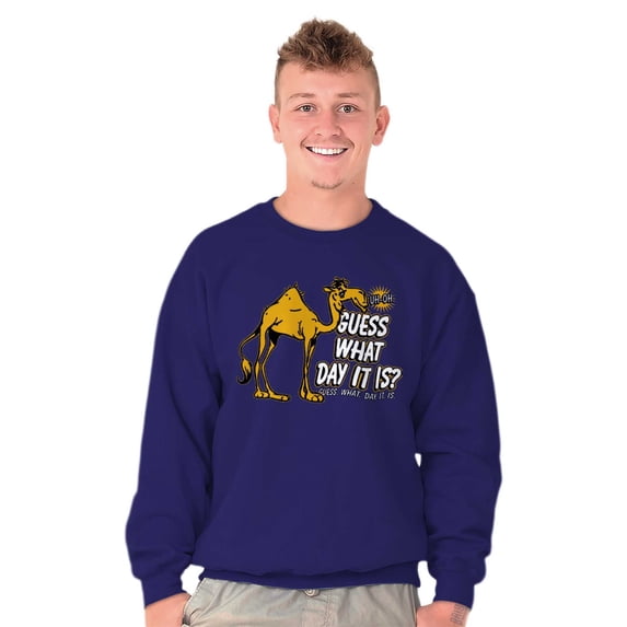 What Hump Day Wednesday Camel Funny Unisex Plus Fleece Graphic Sweatshirt Brisco Brands 4X
