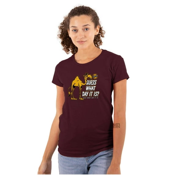 What Hump Day Wednesday Camel Funny Women's T Shirt Ladies Tee Brisco Brands M