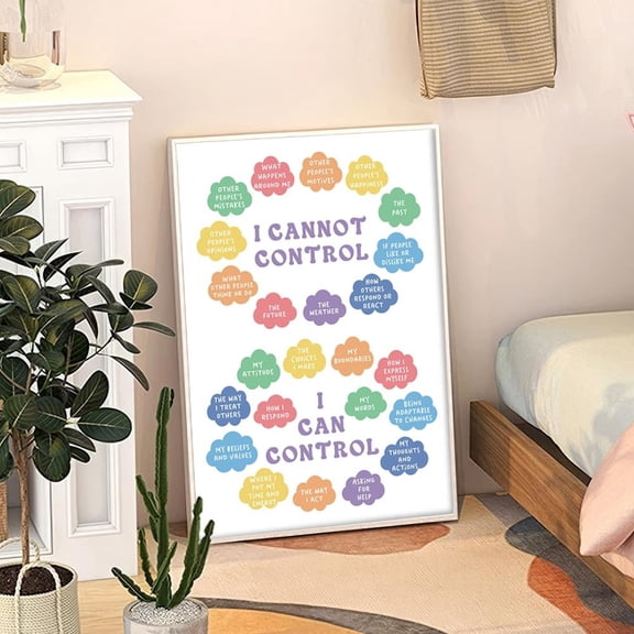 What I Can And Cannot Control Wall Art Print, Unframed Paper Poster 8x10in