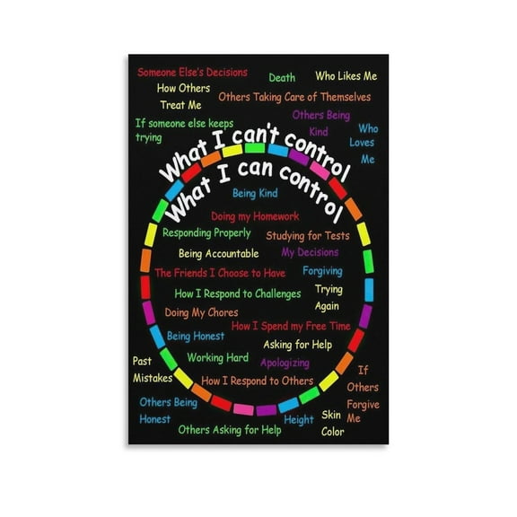 What I Can Or Cannot Control Poster Motivational Poster