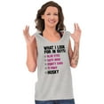 thumbnail image 1 of What I Look For In Guys Husky Lover Tank Top Tee Shirt Women Brisco Brands S, 1 of 6