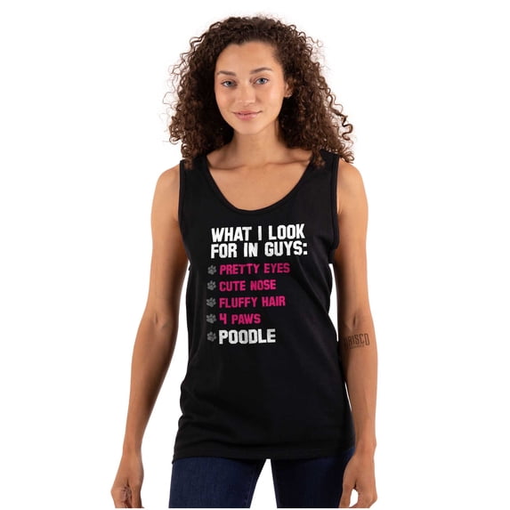 What I Look For In Guys Poodle Lover Tank Top Tee Shirt Women Brisco Brands L