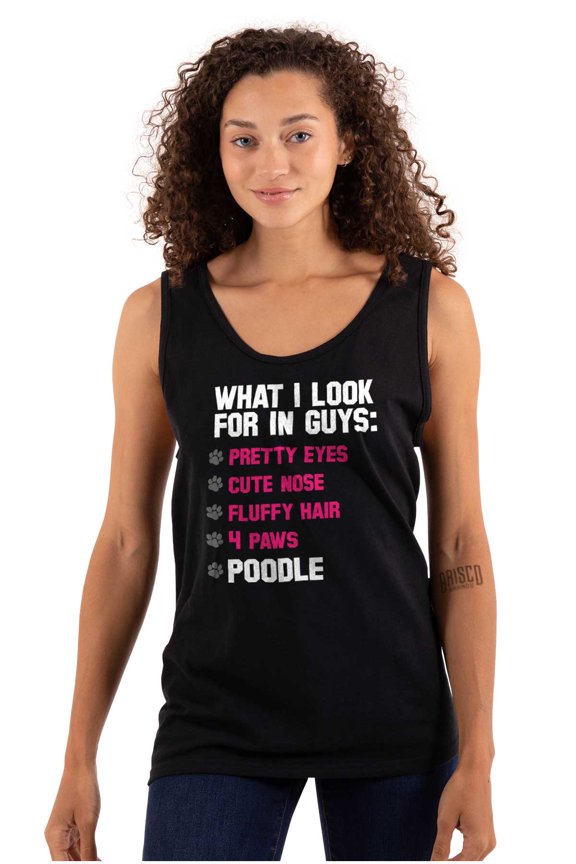 What I Look For In Guys Poodle Lover Tank Top Tee Shirt Women Brisco Brands X