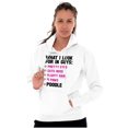 thumbnail image 1 of What I Look For In Guys Poodle Lover Women Plus Size Graphic Pullover Hoodie Brisco Brands 2X, 1 of 4