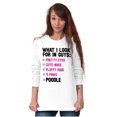 thumbnail image 1 of What I Look For In Guys Poodle Lover Women Plus Size Long Sleeve Graphic Tee Brisco Brands 3X, 1 of 5