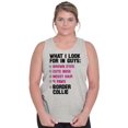 thumbnail image 1 of What I Look In Guys Border Collie Dog Tank Top Tee Shirt Women Brisco Brands S, 1 of 6