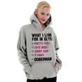 thumbnail image 1 of What I Look In Guys Doberman Dog Lady Hoodie Sweatshirt Women Brisco Brands S, 1 of 6