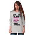 thumbnail image 1 of What I Look In Guys Golden Retriever Women's Long Sleeve T Shirt Brisco Brands S, 1 of 6