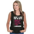 thumbnail image 1 of What I Look In Guys Labrador Dog Lady Womens Plus Size Graphic Tank Top Brisco Brands 2X, 1 of 5