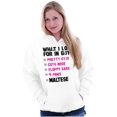 thumbnail image 1 of What I Look In Guys Maltese Dog Lover Women Plus Size Graphic Pullover Hoodie Brisco Brands 2X, 1 of 4
