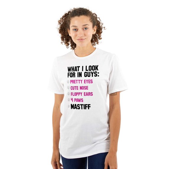 What I Look In Guys Mastiff Dog Lover Women's Plus Size Graphic Tee Brisco Brands 4X