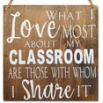 thumbnail image 1 of What I Love Most About My Class Are The People Who Share It Me Wooden Sign For Home Decor Farmhouse Wood Sign Wooden Wall Decor 5 * 5 inch, 1 of 5
