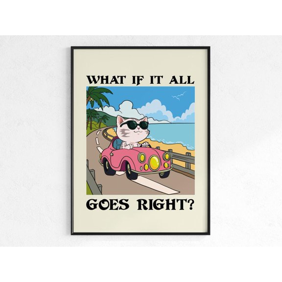 What If It All Goes Right Office Counselor Motivation Poster, Unframed Poster