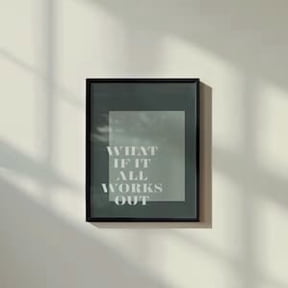 What If It All Works Out Cream Poster, Poster Home Decor, Poster Only