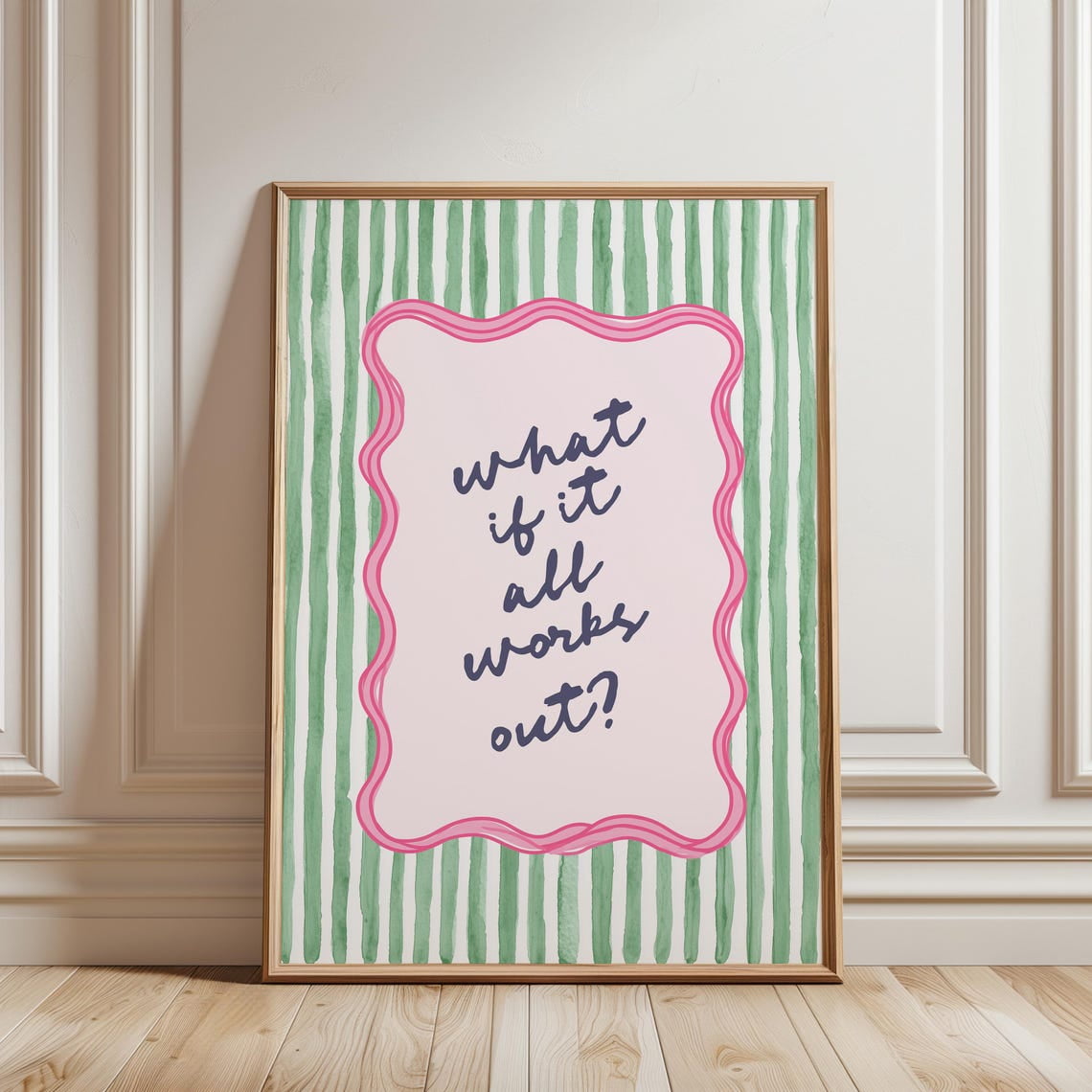 What If It All Works Out Poster Modern Inspirational Quote Motivational ...