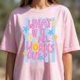 thumbnail image 1 of What If It All Works Out Shirt | Mental Health Matters T-Shirt | Positive Quotes Tee | Retro Smiley Face Aesthetic Top | Trendy Y2K Graphic Tee, 1 of 5