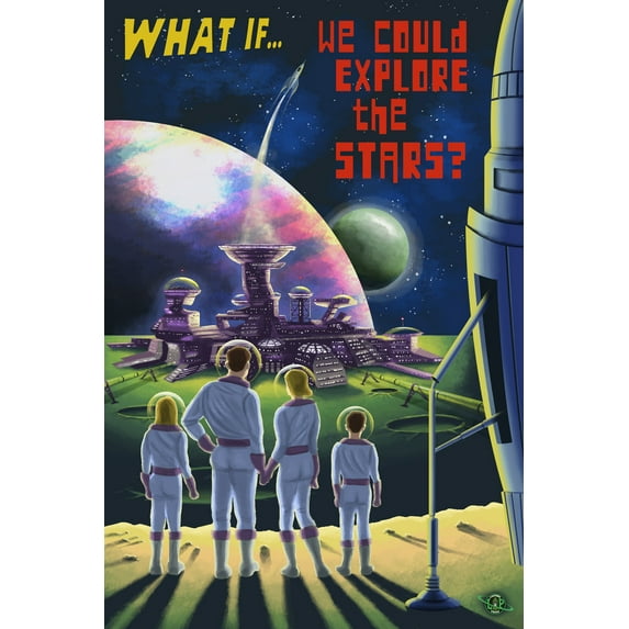 What If We Could Explore The Stars? (9x12 Wall Art Print, Home Decor)
