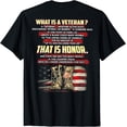thumbnail image 1 of What Is A Veteran That Is Honor (on back) T-Shirt, 1 of 4