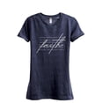 thumbnail image 1 of What Is Faith Women's Fashion Relaxed T-Shirt Tee Heather Navy X-Large, 1 of 3