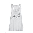 thumbnail image 1 of What Is Faith Women's Fashion Sleeveless Flowy Racerback Workout Yoga Tank Top Sport Grey 2X-Large, 1 of 3