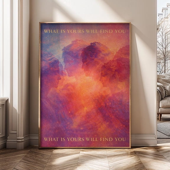 What Is Yours Will Find You Art Vintage Mythology Art Destiny Quote Art Classical Poster Unframed Paper Print