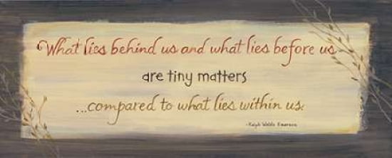 What Lies Behind Us Canvas Art - Karen Tribbet (10 x 20)