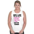 thumbnail image 1 of What Look In Guys Boston Terrier Dog Womens Plus Size Graphic Tank Top Brisco Brands 2X, 1 of 5