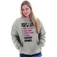 thumbnail image 1 of What Look In Guys Cocker Spaniel Dog Women Plus Size Graphic Pullover Hoodie Brisco Brands 4X, 1 of 2