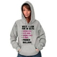 thumbnail image 1 of What Look In Guys French Bulldog Pet Women Plus Size Graphic Pullover Hoodie Brisco Brands 4X, 1 of 5