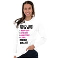 thumbnail image 1 of What Look In Guys French Bulldog Pet Women Plus Size Long Sleeve Graphic Tee Brisco Brands 2X, 1 of 5