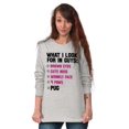 thumbnail image 1 of What Look In Guys Pug Owner Dog Lady Women's Long Sleeve T Shirt Brisco Brands S, 1 of 6